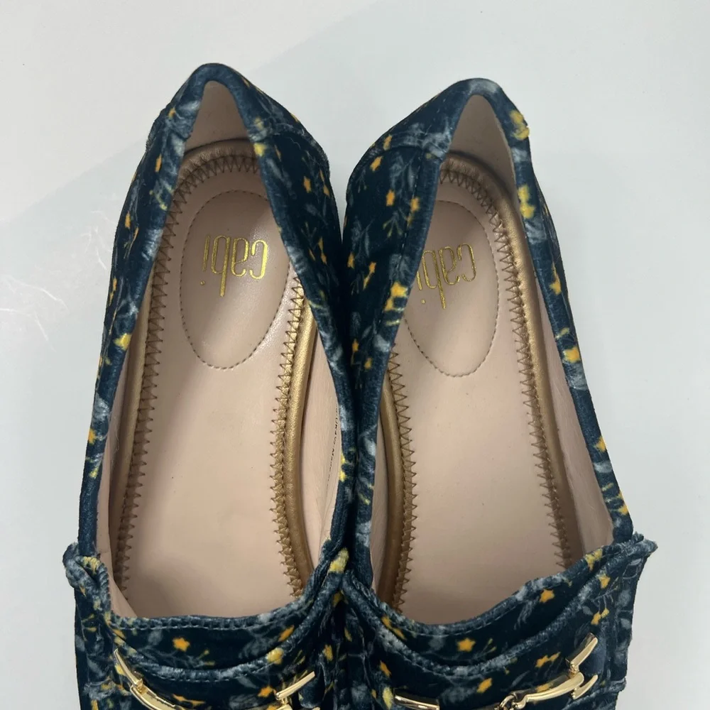 CAbi Carnaby velvet floral loafer